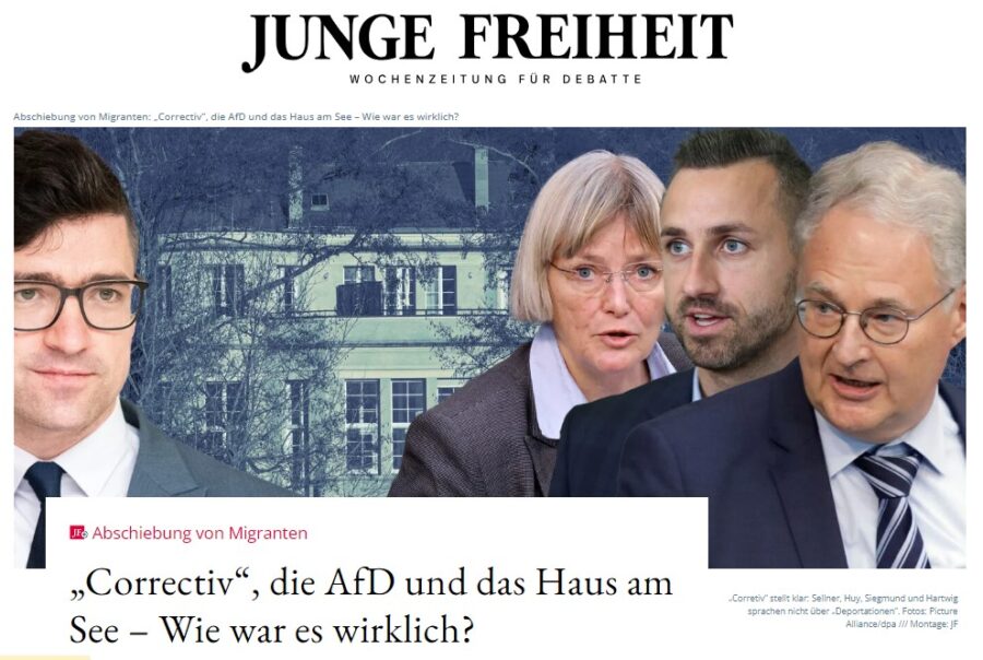 So berichtete die JF bereits einen Tag nach der "Correctiv"- Räuberpistole.