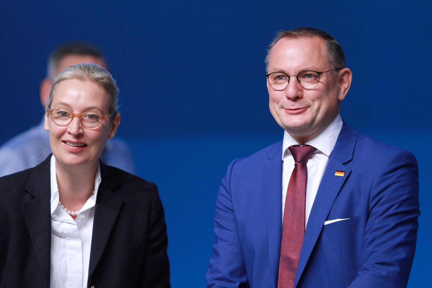 Grugahalle, 15. Bundesparteitag der AfD: Alice Weidel und Tino Chrupalla. Der Deutsche Journalisten-Verband will die Partei künftig ignorieren.