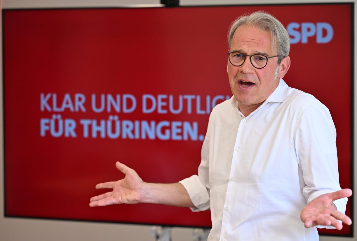 SPD-Spitzenkandidat für Thüringen, Georg Maier, ist ratlos angesichts der von ihm vermuteten Unterstützung der Wirtschaft für die AfD