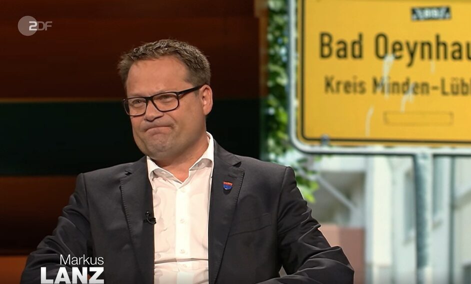 Bad Oeynhausens Bürgermeister Lars Bökenkröger (CDU) schilder die Zustände in seiner Stadt bei Markus Lanz.