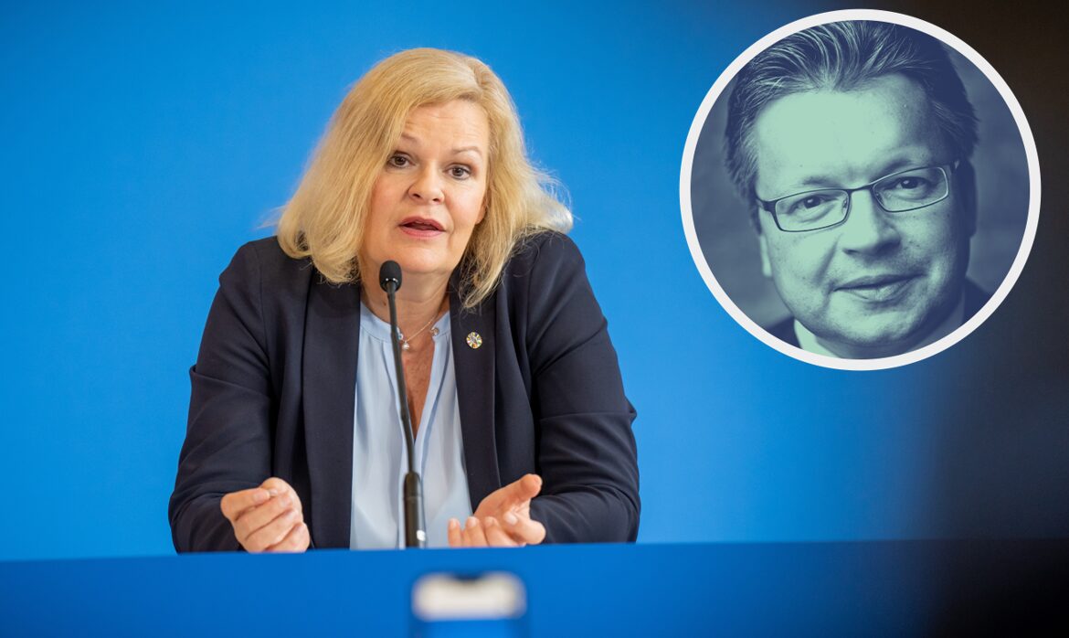 Bundesinnenministerin Nancy Faeser (SPD) beschädigt die Verfassung.
