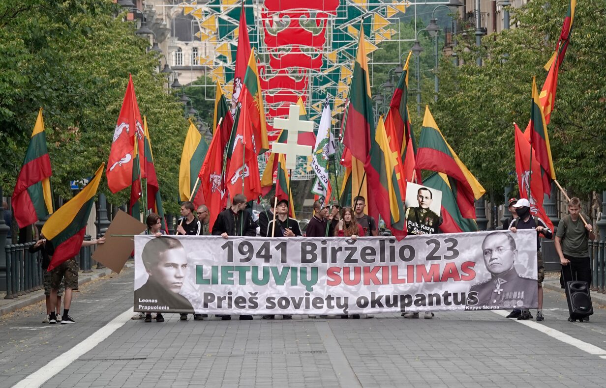 Litauen: Gedenkmarsch für die Toten des Juni-Aufstands von 1941 in Wilna am 23. Juni 2024.