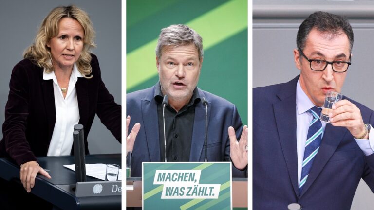 Sie erklären Holz zum „klimaschädlichen“ Brennstoff: Umweltministerin Steffi Lemke, Wirtschafsminister Habeck und Landwirtschaftsminister Özdemir (alle Grüne).