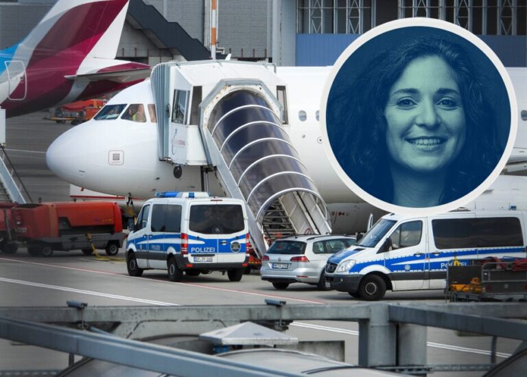 Abschiebeflieger mit Polizeiwagen: Eine Behörde aus Niedersachen gibt vor, wie jede Abschiebung künftig scheitern wird.