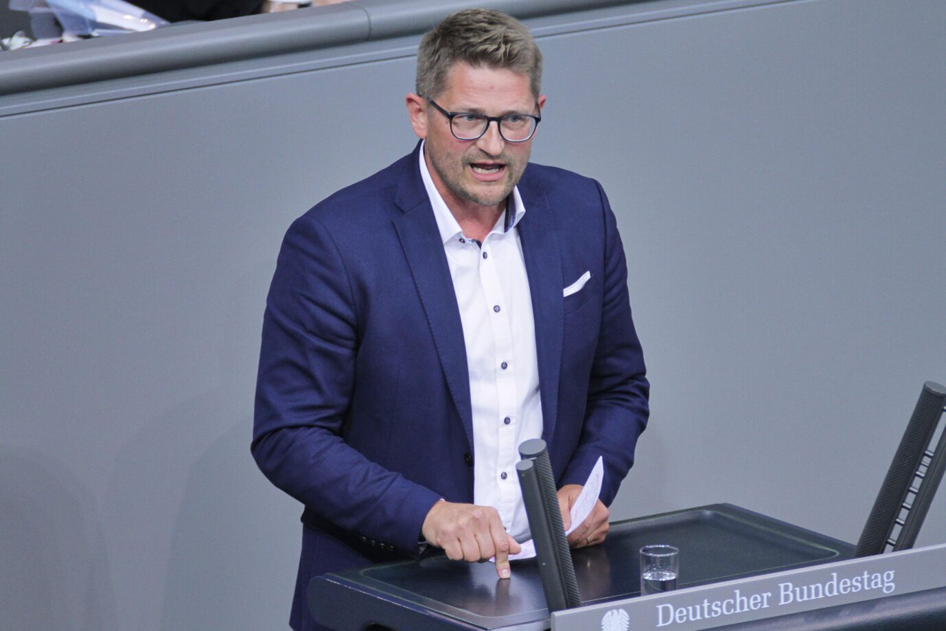 Deutscher Bundestag, 174. Bundestagssitzung: René Springer, AfD. Nun äußert er scharfe Kritik am Lohndumping.