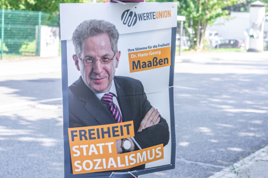 Wahlplakat der Werte-Union. 