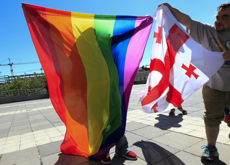 Eine LGBT-Demonstration in Georgien: Künftig können Kommunen im Kaukasus solche Versammlungen verbieten (Themenbild)