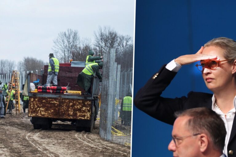 15. Bundesparteitag der AFD Alice Weidel und Tino Chrupalla und BUDAPEST, HUNGARY - MARCH 01: (----EDITORIAL USE ONLY â MANDATORY CREDIT - "HUNGARIAN PRIME MINISTRY PRESS OFFICE / HANDOUT" - NO MARKETING NO ADVERTISING CAMPAIGNS - DISTRIBUTED AS A SERVICE TO CLIENTS----) Employees work to build a second barrier for keeping out migrants between Hungarian-Serbian border in Budapest, Hungary on March 01, 2017. The second border fence on the border is started to build upon the decision of Hungarian government. Hungarian Prime Ministry Press Office / Handout / Anadolu Agency Nun geht es um den Bau von Grenzzäunen