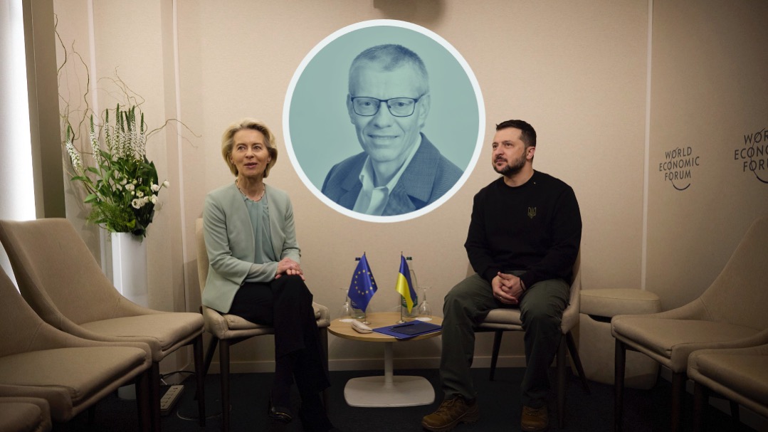 EU-Kommissionschefin Ursula von der Leyen und der ukrainische Präsident Wolodymyr Selenskyj in Davos: Das Budget der Ukraine wird bereits zur Hälfte von westlichen Geldern finanziert (themenbild/Collage)