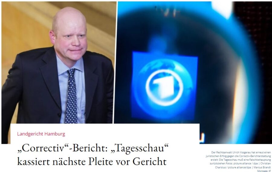 So berichtete die JF am 24. September über Vosgeraus Sieg gegen die "Tagesschau"