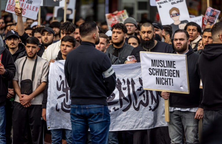 Islamisten fordern in Hamburg das Kalifat: Wieso sollte Kritik daran ein Problem sein? Foto: picture alliance/dpa | Axel Heimken