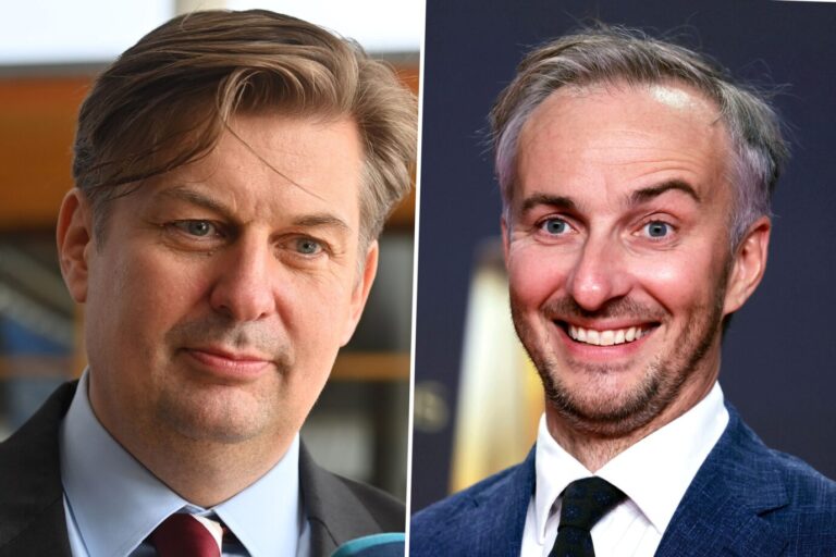 Alle bestreiten die Geschichte von ZDF-Moderator Jan Böhmermann (r.) über Maximilian Krah. Aber er hält daran fest.