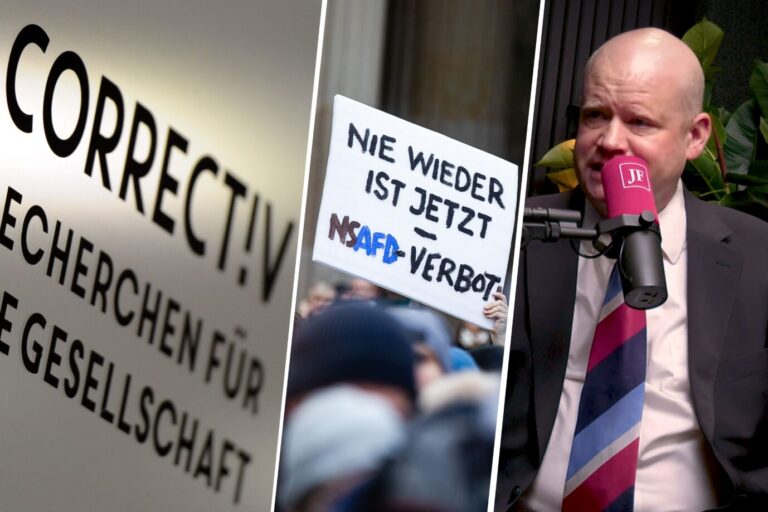 David gegen Goliath: Der Staatsrechtler Ulrich Vosgerau wehrt sich gegen die unlautere Berichterstattung von Correctiv Foto: picture alliance / Rainer Keuenhof | Rainer Keuenhof/ JF/ picture alliance / dpa | Britta PedersenAC