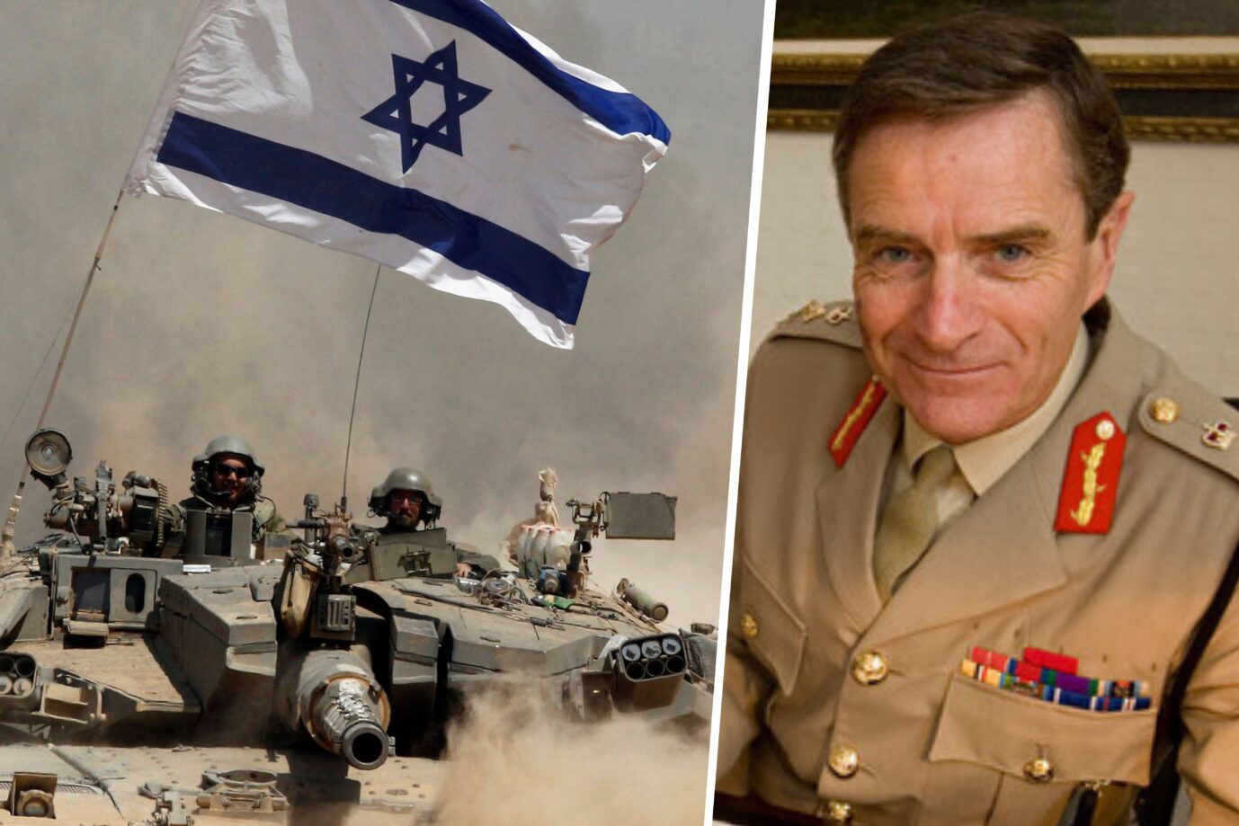 Israels Kampfpanzer „Merkava“ als Waffe gegen den Iran, britischer Vier-Sterne-General Sir John McColl, Vize-Oberbefehlshaber und Stabschef der Nato, Oberkommandierender der alliierten Truppen in Afghanistan (ISAF) und Vizekommandeur der multinationalen Koalitionsstreitkräfte im Irak. Als Mitglied einer Delegation der Denkfabrik ELNET traf er jüngst Premier Benjamin Netanjahu in Israel. Foto: picture alliance/dpa, Reuters & privat