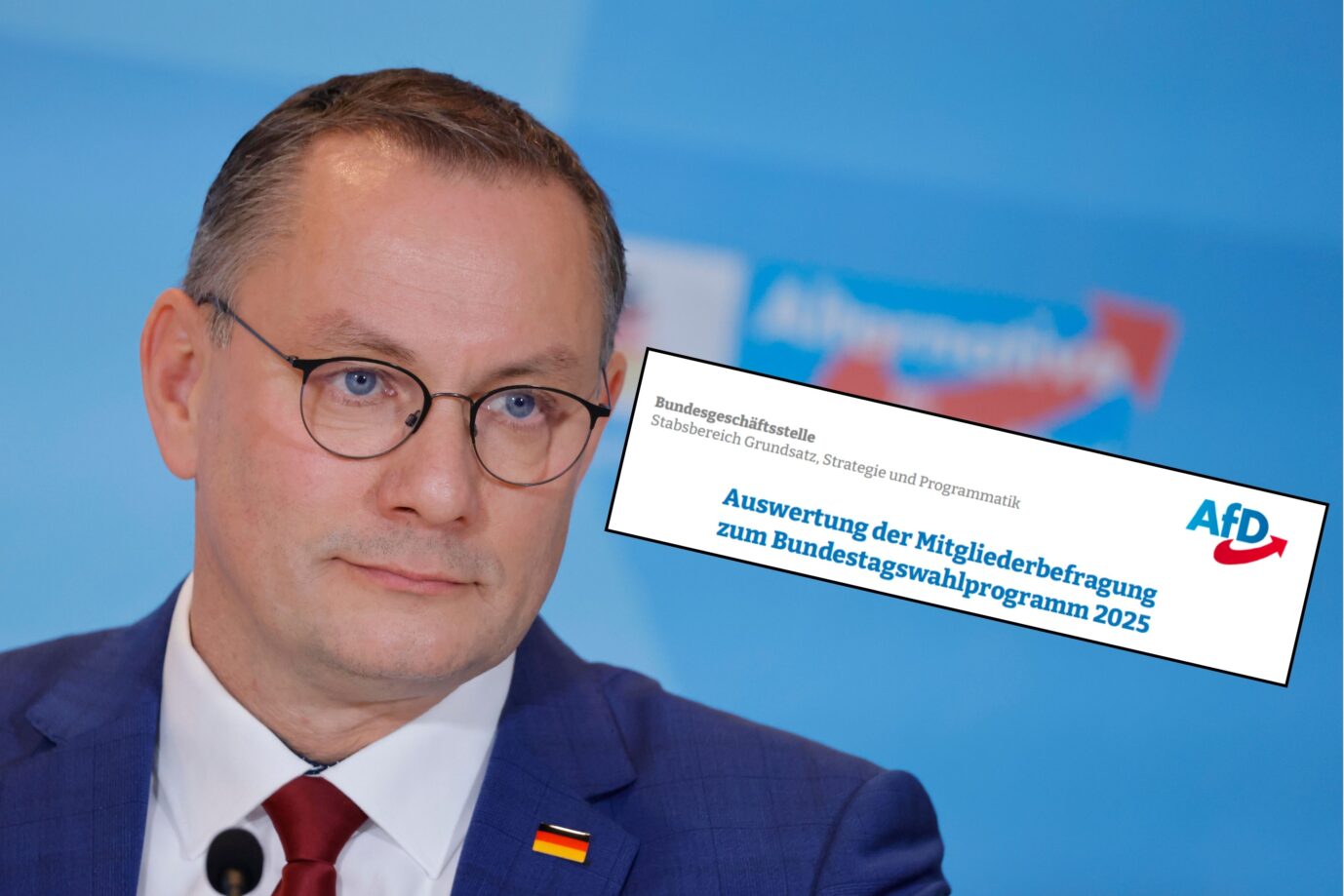 Tino Chrupalla, AfD , Deutschland, Berlin, Reichstag, AfD Pressestatement nach Sonderfraktionssitzung. Wehrpflicht bleibt Thema.