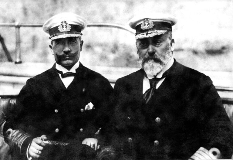 Der britische König Edward VII. von Großbritannien und sein Neffe, der deutsche Kaiser Wilhelm II. Foto: picture-alliance / dpa | London Express