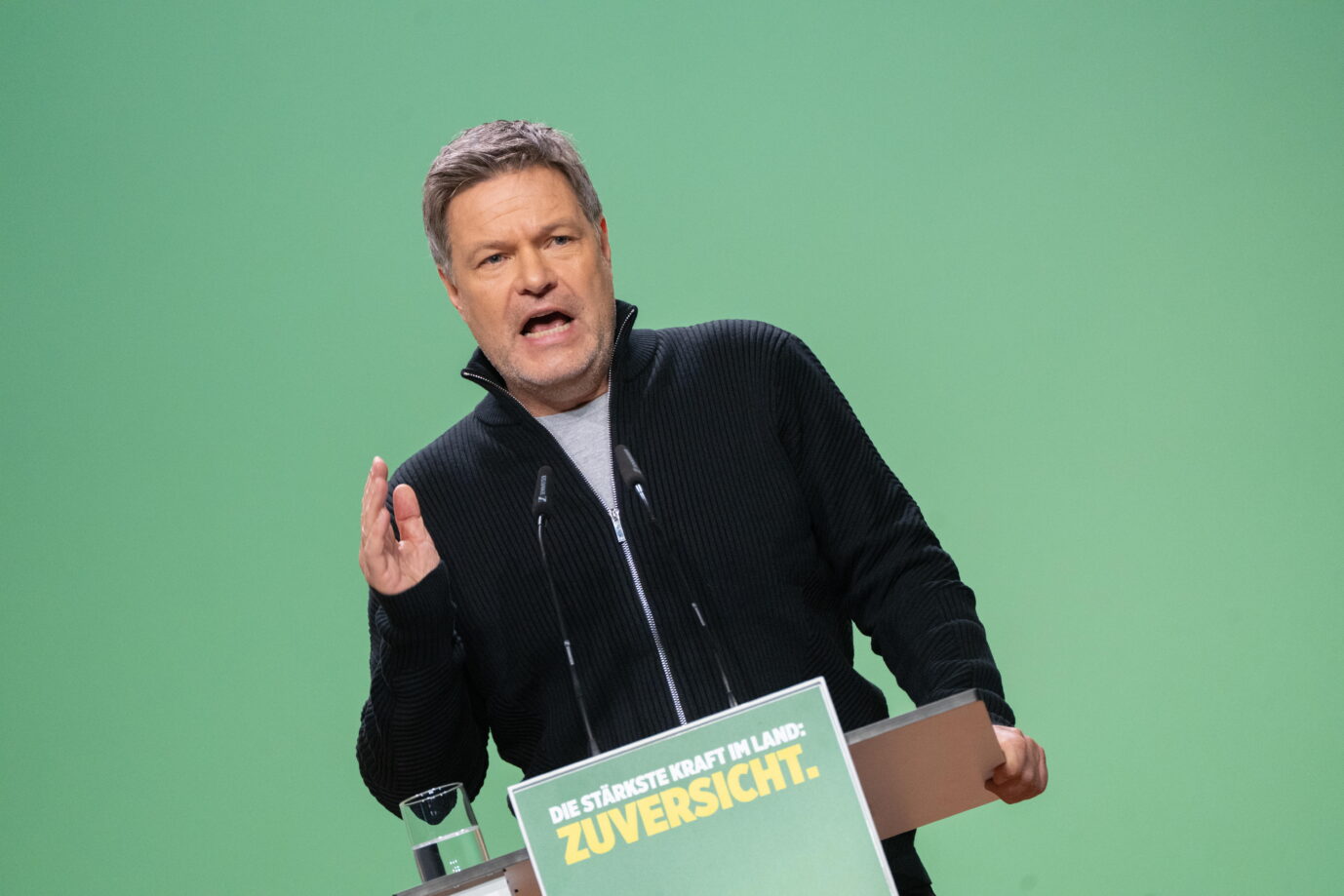 Das Foto zeigt den Kanzlerkandidat der Grünen, Robert Habeck