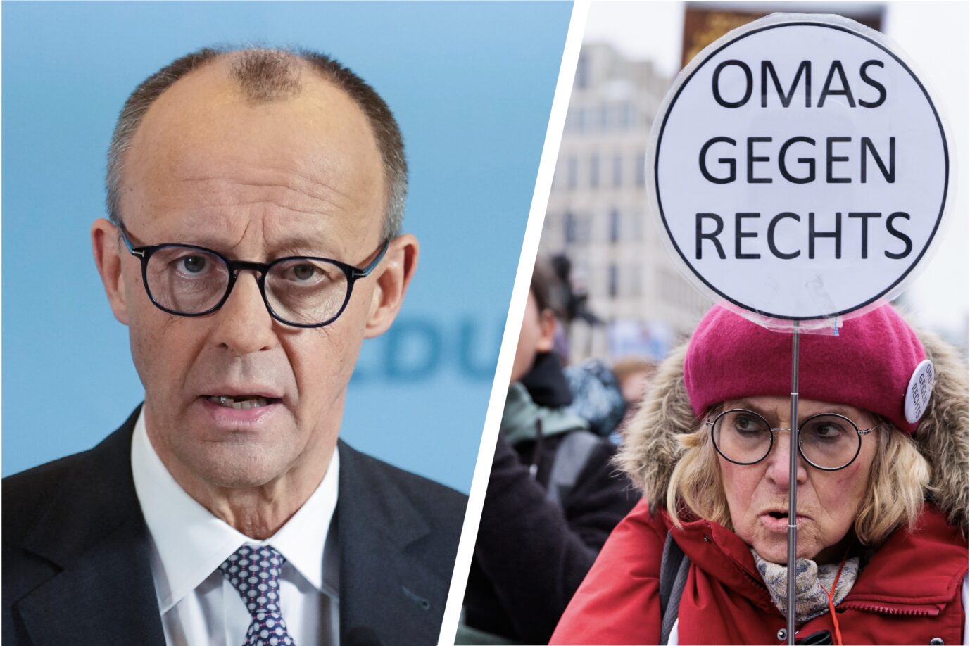 Friedrich Merz und Omas gegen Rechts