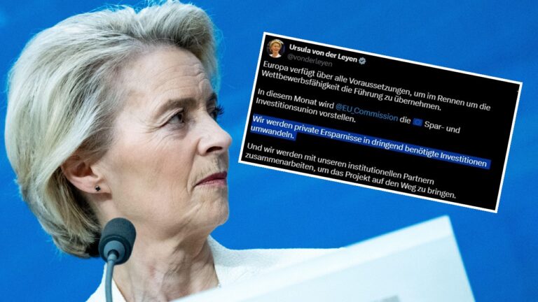 EU-Kommissionschefin Ursula von der Leyen (CDU) sorgt mit einem Satz über die Ersparnisse der EU-Bürger für Aufregung.