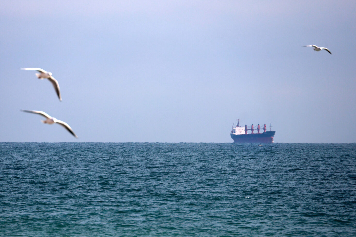 Das Foto zeigt ein Schiff im Schwarzen Meer, vor der Einigung mit den USA.