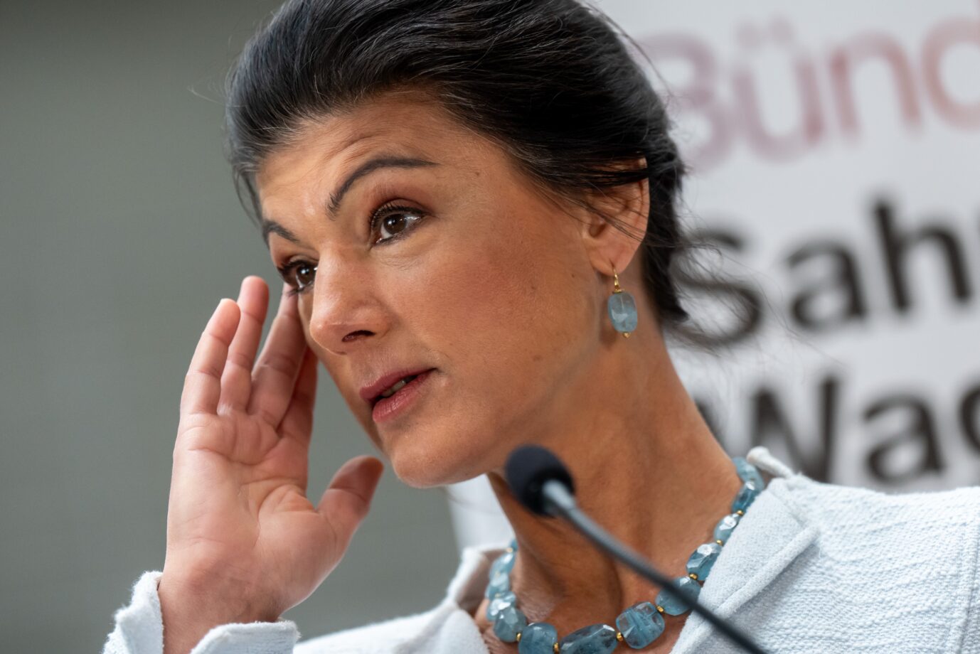 Sahra Wagenknecht äußerte sich am Donnerstag vor der Presse zu ihrer Wahlanfechtung.