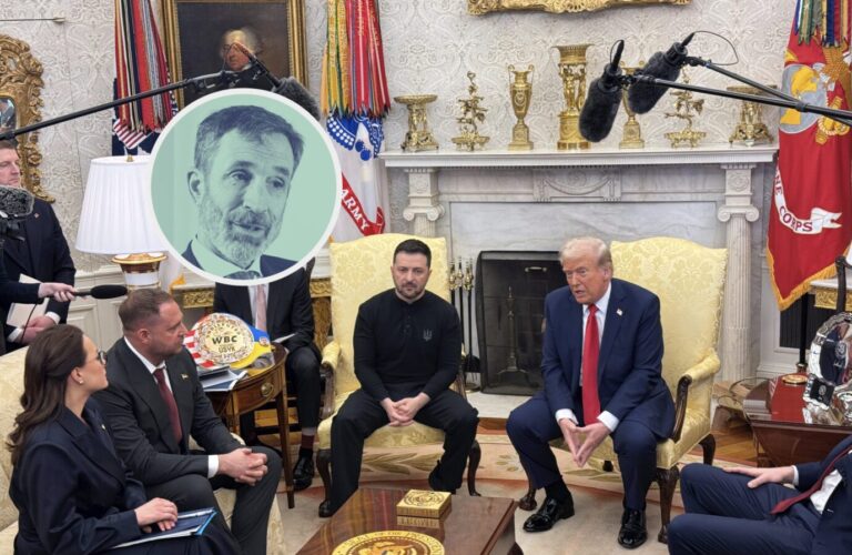 President Donald Trump meets with Ukraine President Volodymyr Zelenskyy in the Oval Office at the White House in Washington, Friday, Feb. 28, 2025. (AP Photo/Mstyslav Chernov)