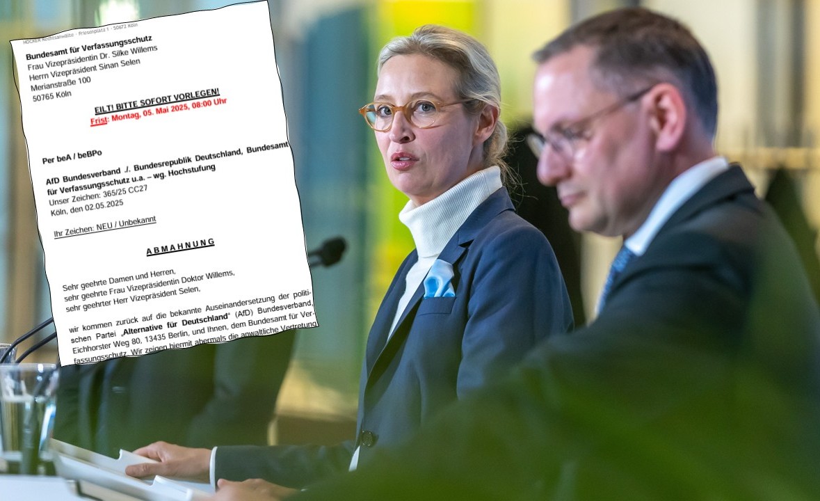 „Gesichert rechtsextremistisch“ AfD mahnt Verfassungsschutz ab und kündigt Klage für heute an