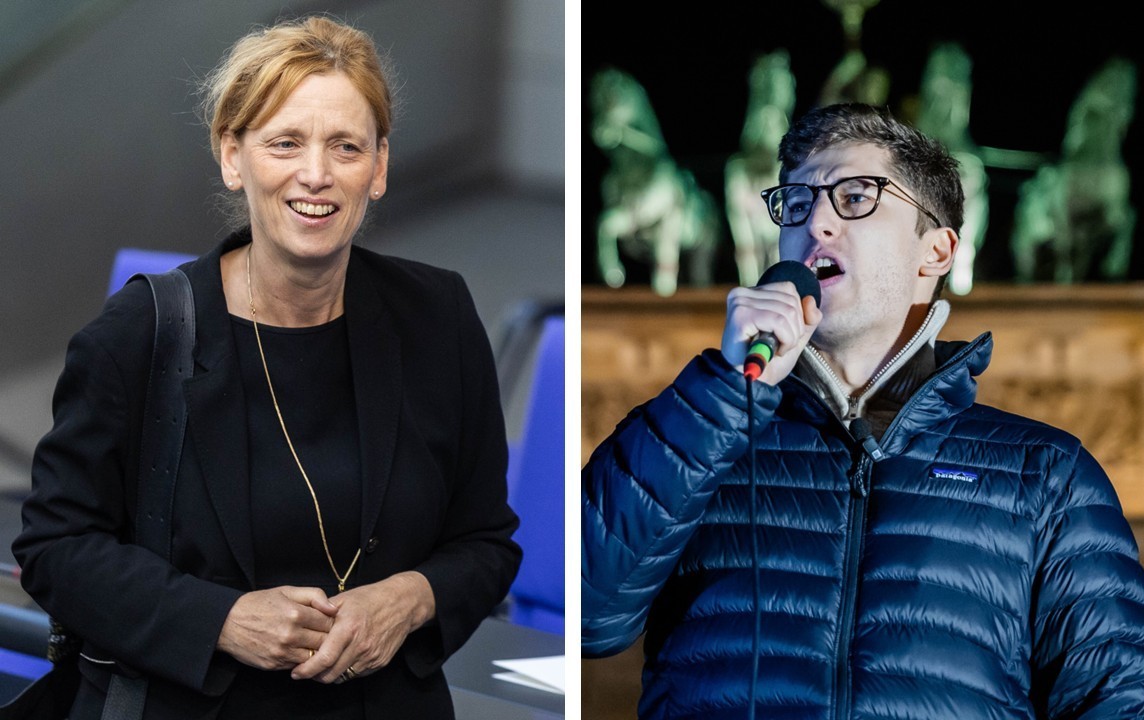 CDU-Vize Karin Prien und Juso-Chef Philipp Türmer halten die Linke anders als die AfD für eine demokratische Partei.