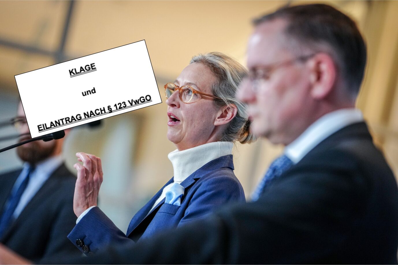 AfD-Chefs Weidel und Chrupalla: Klage gegen den VS eingereicht Foto: picture alliance/dpa | Kay Nietfeld