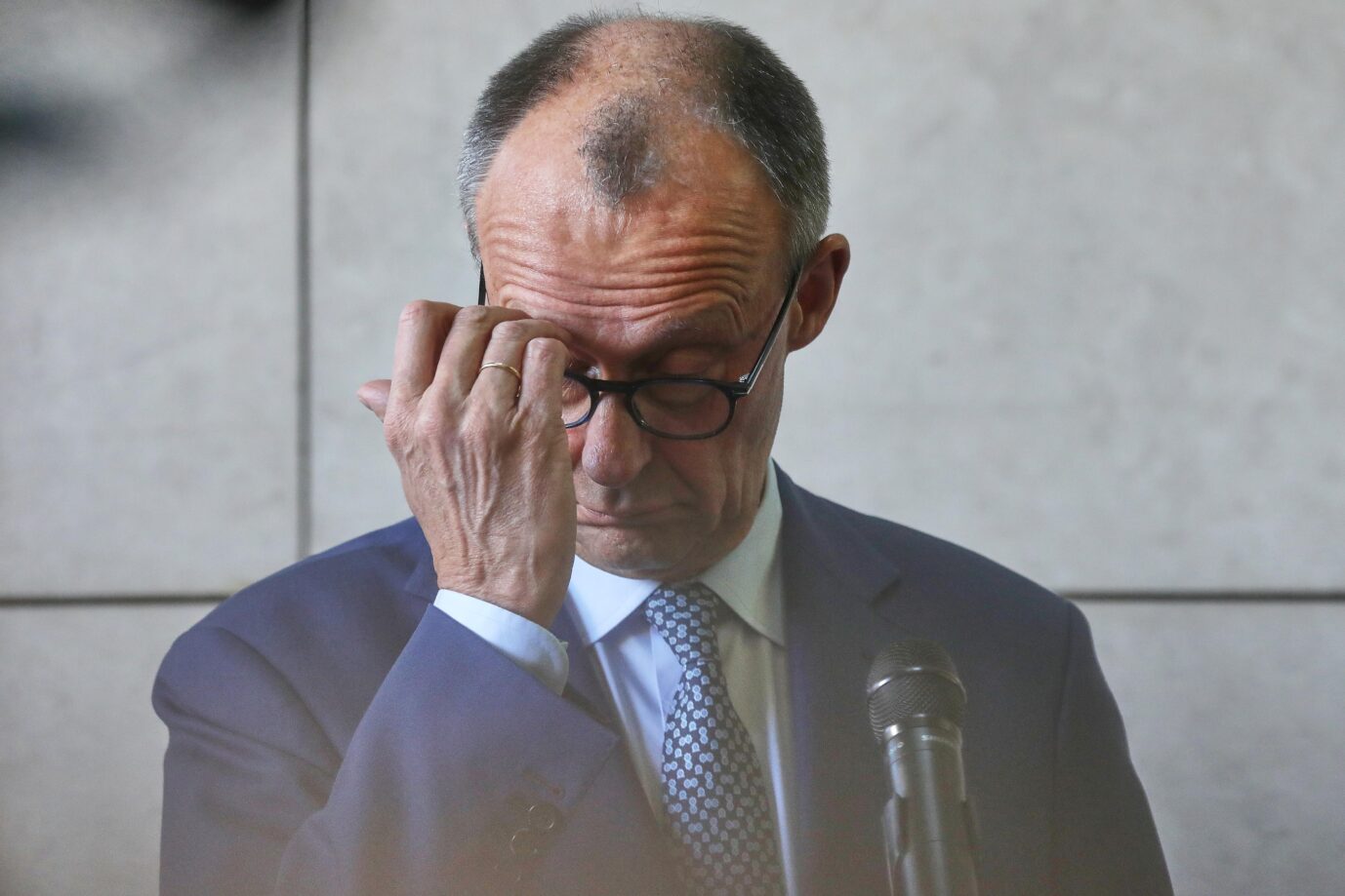 Berlin, Deutschland: Willy-Brandt-Haus: Koalitionsverhandlungen zwischen Union und SPD: Friedrich Merz
