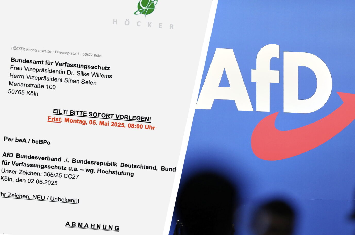 Abmahnung AfD gegen Bundesrepublik