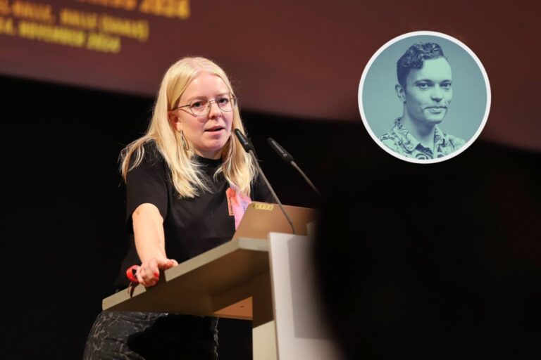 Das Bild zeigt die Bundesvorsitzende der Grünen Jugend, Jette Nietzard.