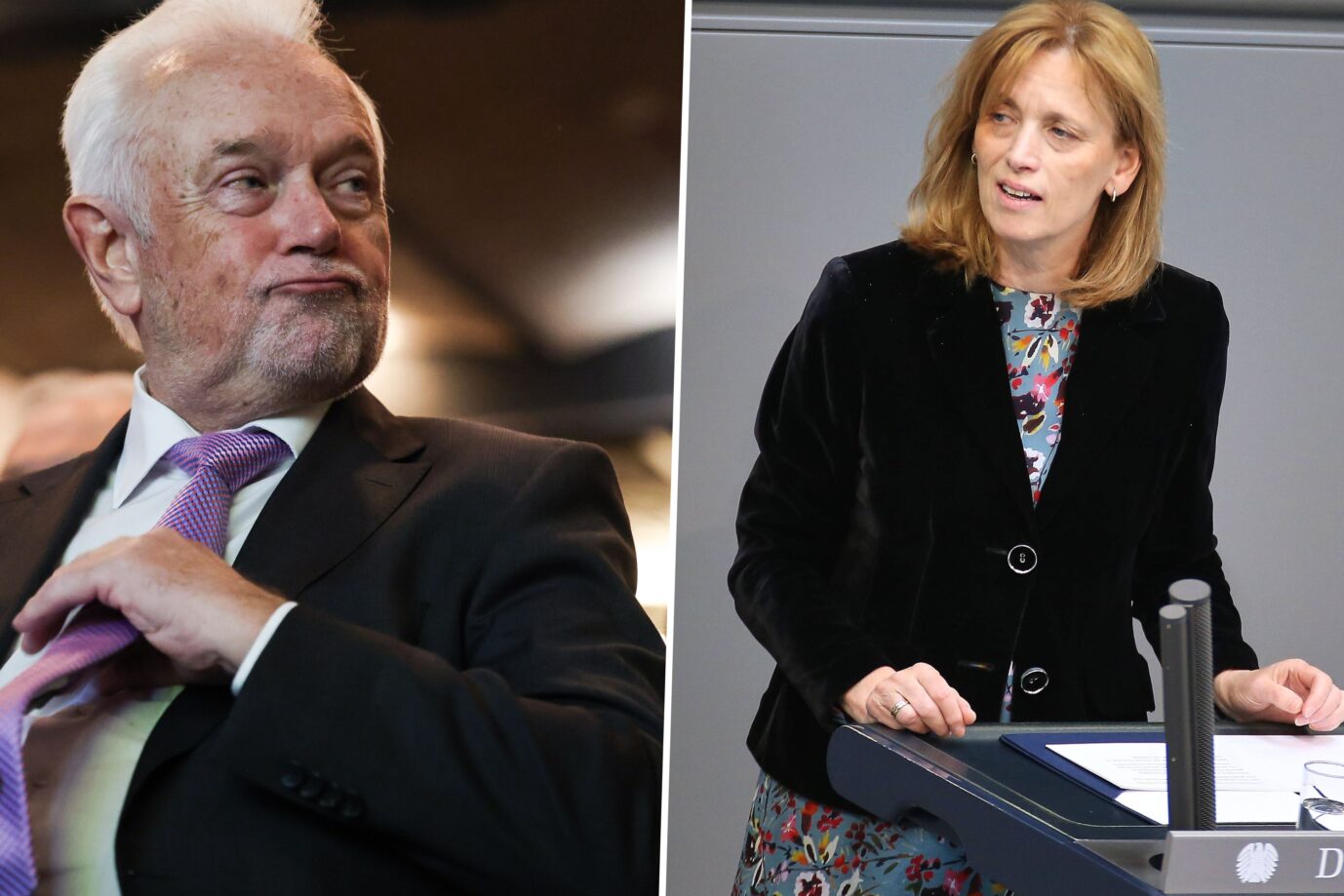 Das Bild zeigt Wolfgang Kubicki von der FDP und Karin Prien von der CDU.