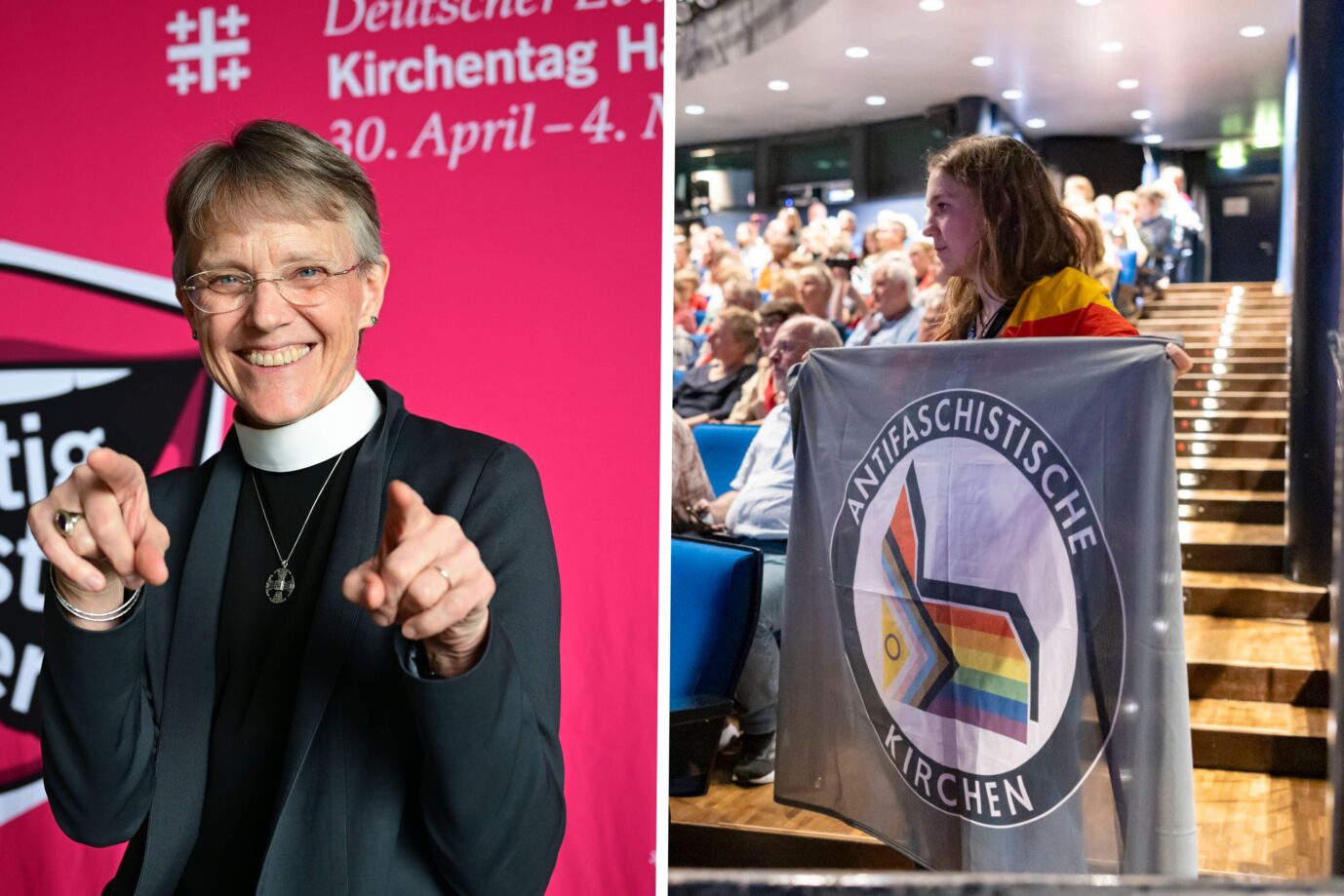 Mariann Edgar Budde war beim Kirchentag ein Publikumsmagnet der Linken. Gerade für die "Antifaschistischen Kirchen" ist sie ein Vorbild.