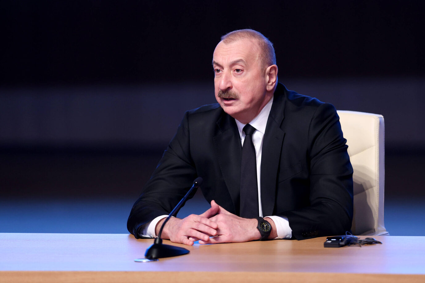 Aserbaidschans Präsident Ilham Aliyev moniert Islamophobie im Westen. Foto: IMAGO / ZUMA Press Wire
