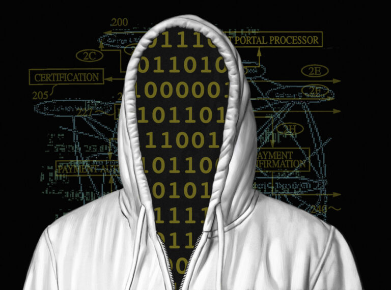 Gesichtslose Person im Kapuzenpulli greift auf digitale Daten zu. Unter falschen Freunden? Im Netz agieren hunderte Verfassungsschützer mit Fake-Profilen. Foto: IMAGO / Ikon Images