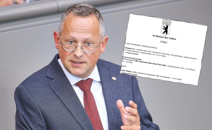 Der AfD-Bundestagsabgeordnete Peter Felser gewinnt ein Gerichtsverfahren gegen „Campact“.