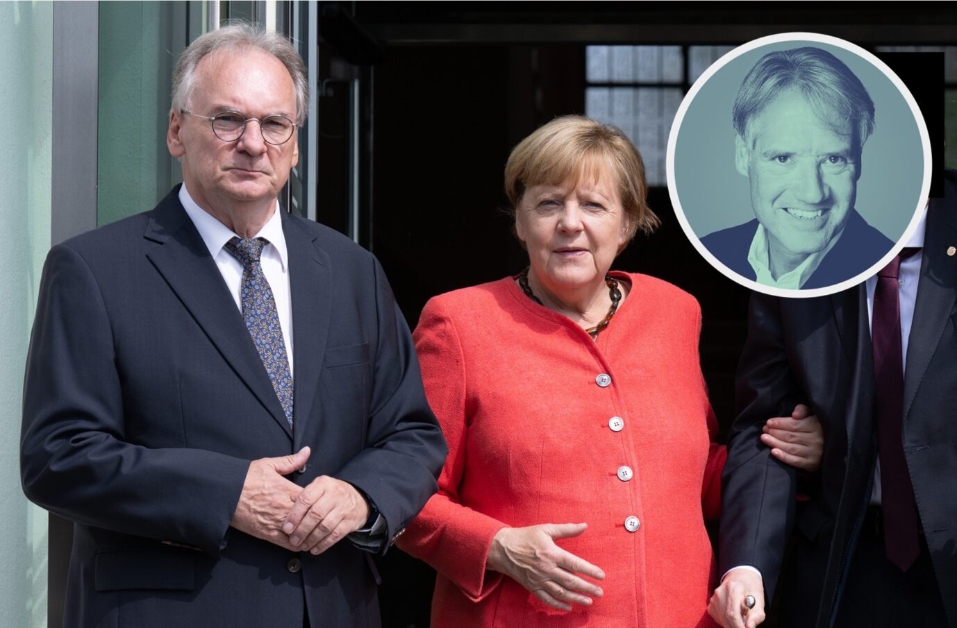 Wollen auswandern, denn es ist nicht mehr ihr Land: Reiner Haseloff und Angela Merkel.