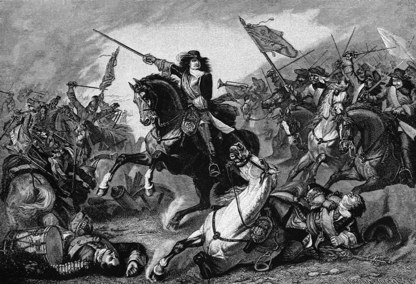 Der große Kurfürst Friedrich Wilhelm I. triumphiert in der Schlacht bei Fehrbellin.