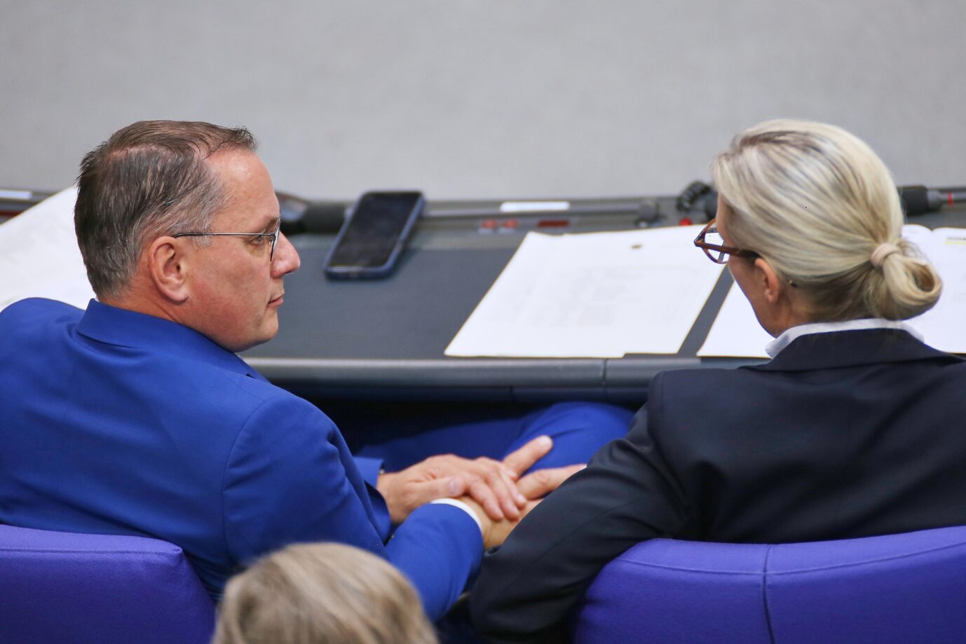 Berlin, Deutschland: Deutscher Bundestag: 10. Bundestagssitzung: AfD-Chefs Tino Chrupalla und Alice Weidel