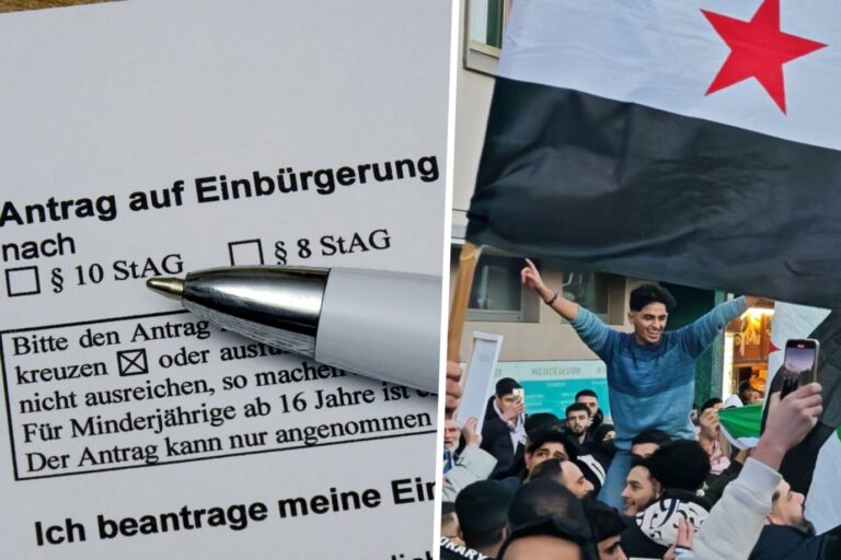 Syrer feiern in Kassen den Sturz des Assad-Regimes. Bei Einbürgerungen stellten sie die größte Gruppe.