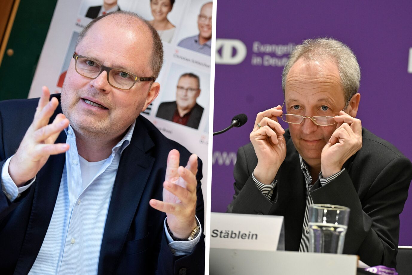 Christian Lange und Bischof Christian Stäblein. Der SPD-Politiker tritt wegen des Kirchenasyls aus der Kirch aus.