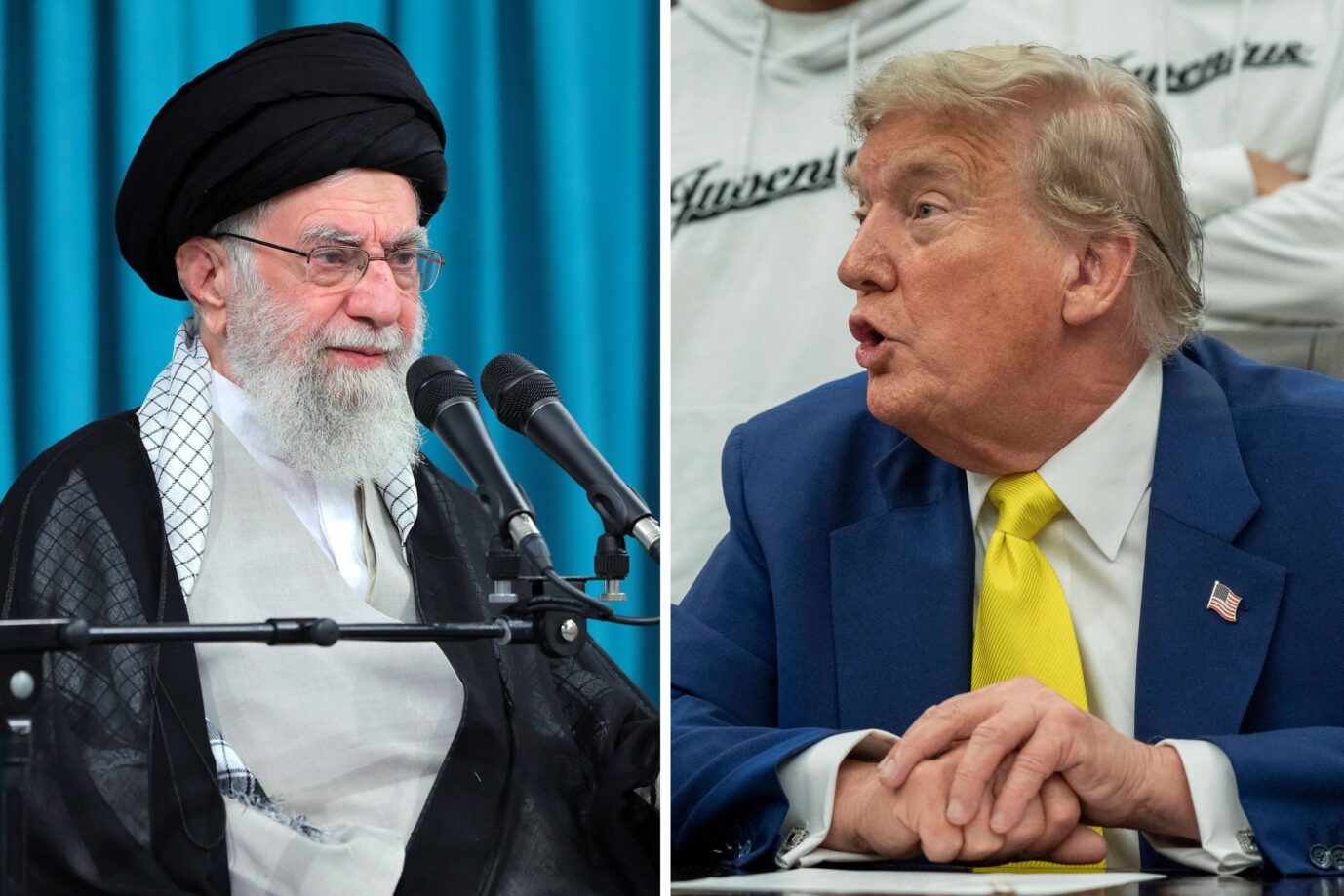 Irans Oberster Führer Chamenei und US-Präsident Donald Trump