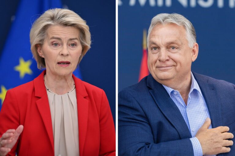 Eu-Kommissionspräsidentin Ursula von der Leyen und Ungarns Ministerpräsident Viktor Orbán