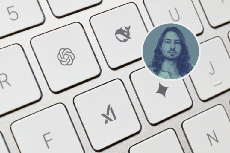 OpenAI, DeepSeek, Grok und Gemini auf einer Tastatur: Die Rechte muß eine politische Antwort auf KI finden. Foto: IMAGO / NurPhoto