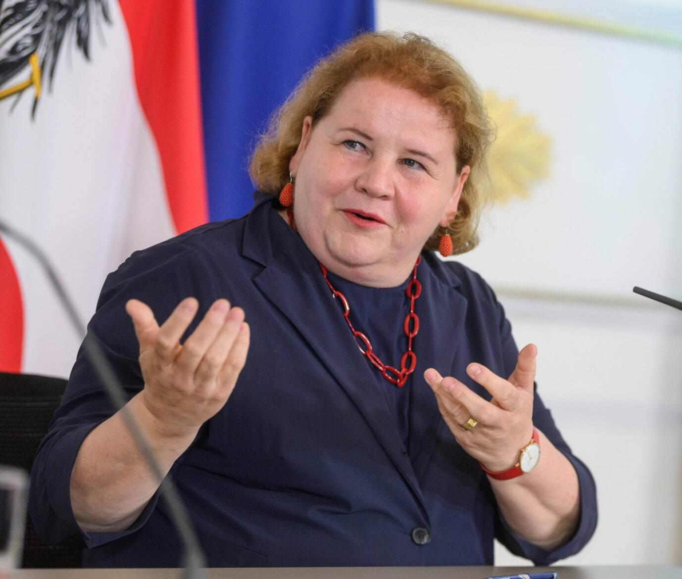 Regierung. Hofft auf das gute Herz spendabler Bürger: Österreichs Sozial- und Gesundheitsministerin Korinna Schumann (SPÖ). Foto: IMAGO / photonews.at