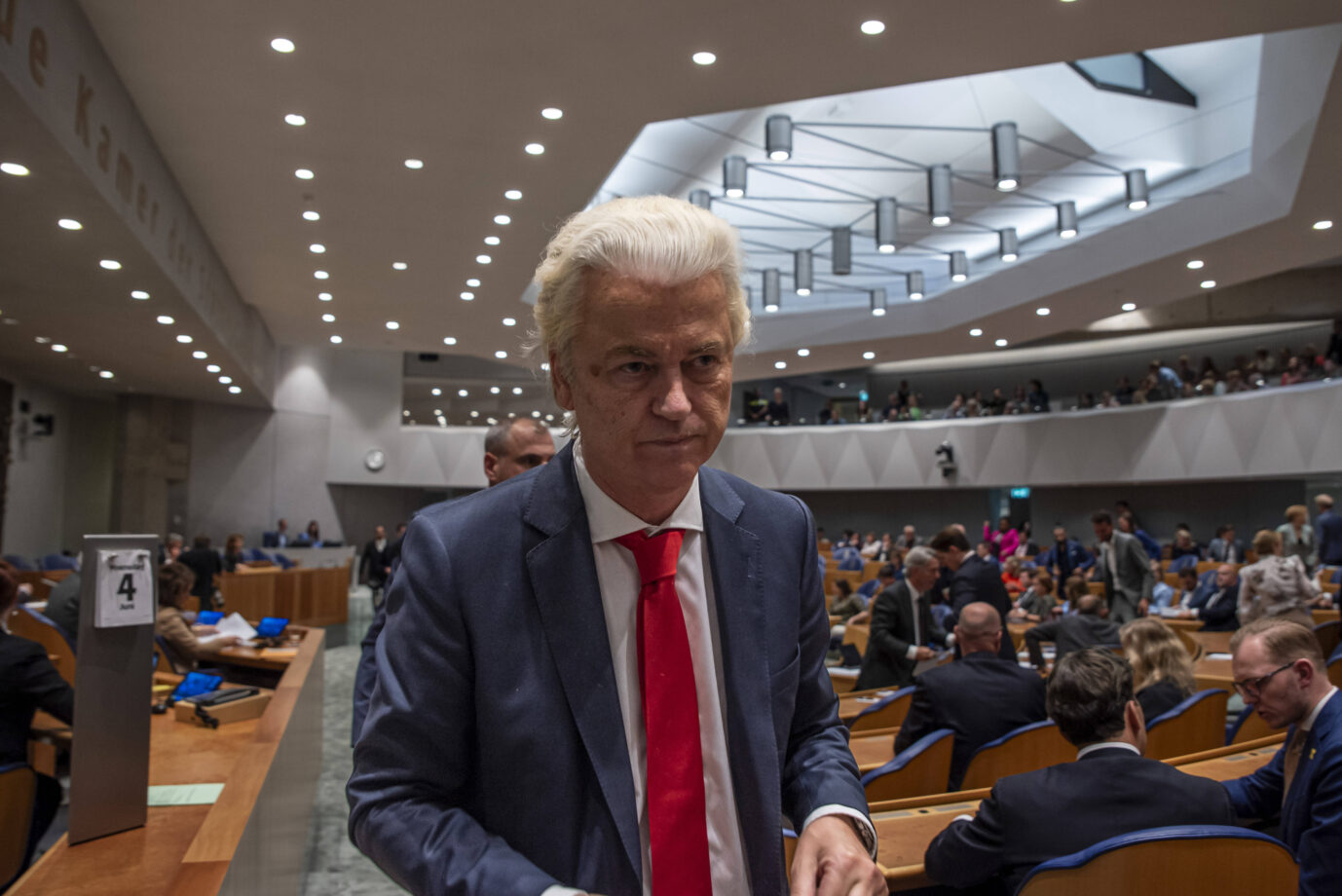 Das Bild zeigt den ehemaligen Regierungschef der Niederlande, Geert Wilders.