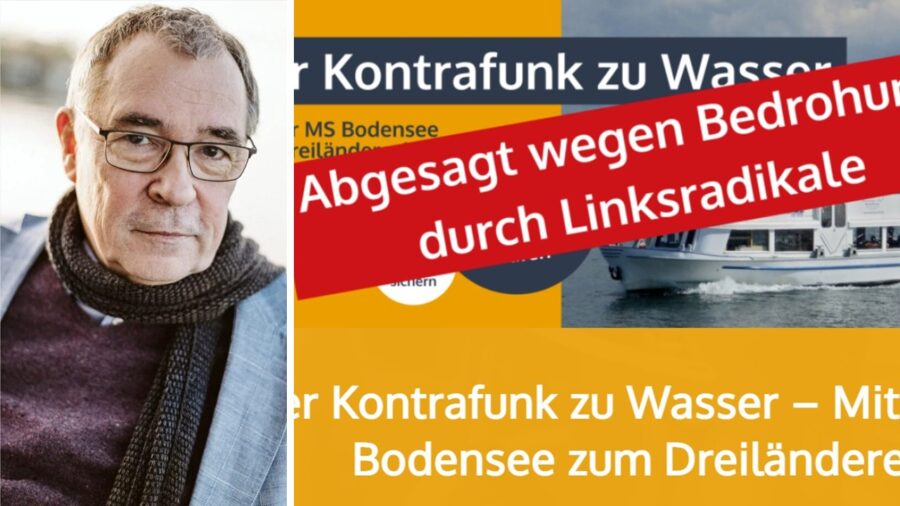 Kontrafunk-Chef Burkhard Müller-Ullrich mußte die vierstündige Bootstour mit der MS Bodensee absagen. Fotos: JF