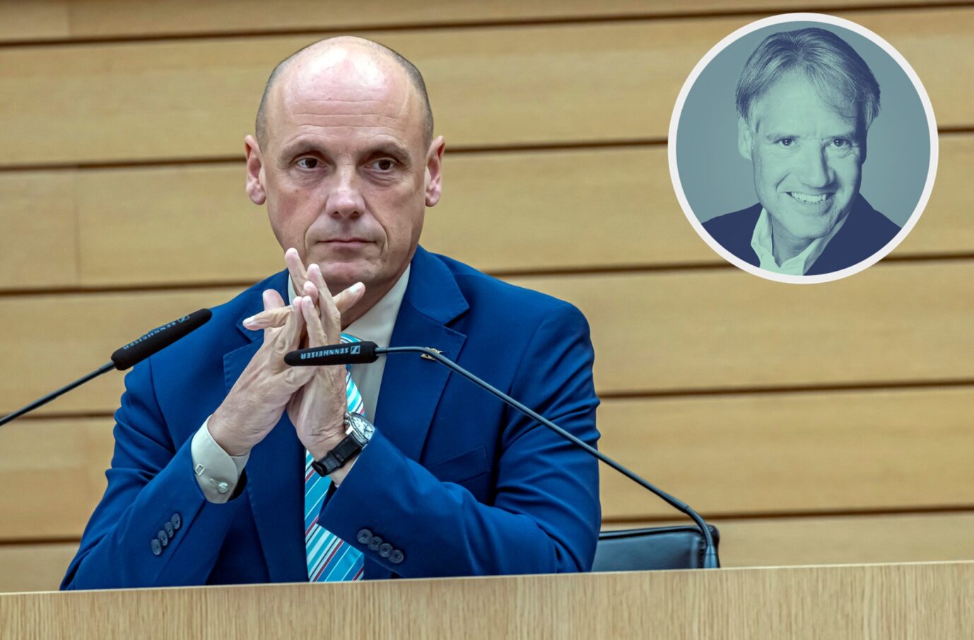 Landtagsvizepräsident Daniel Born malte ein Hakenkreuz auf seinen offiziellen Stimmzettel.