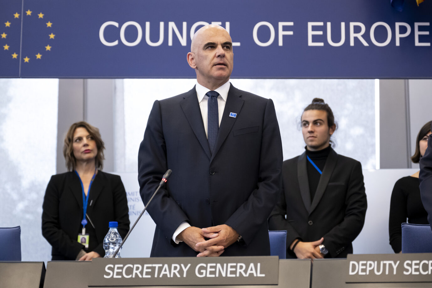 Das Bild zeigt den Generalsekretär des Europarats, Alain Berset. Er behauptet, besorgt zu sein über den Zustand der Demokratie.